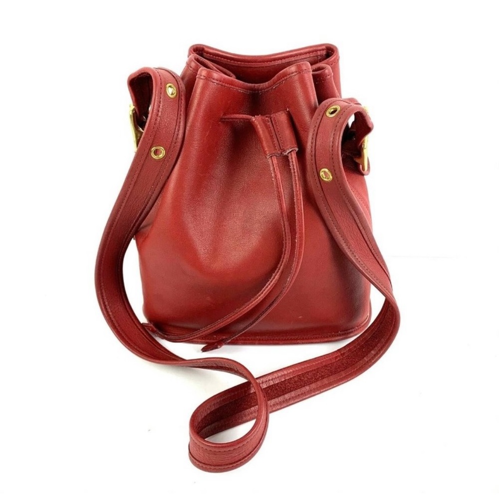 Coach Legacy Bucket Bag Red Leather Crossbody Vintage